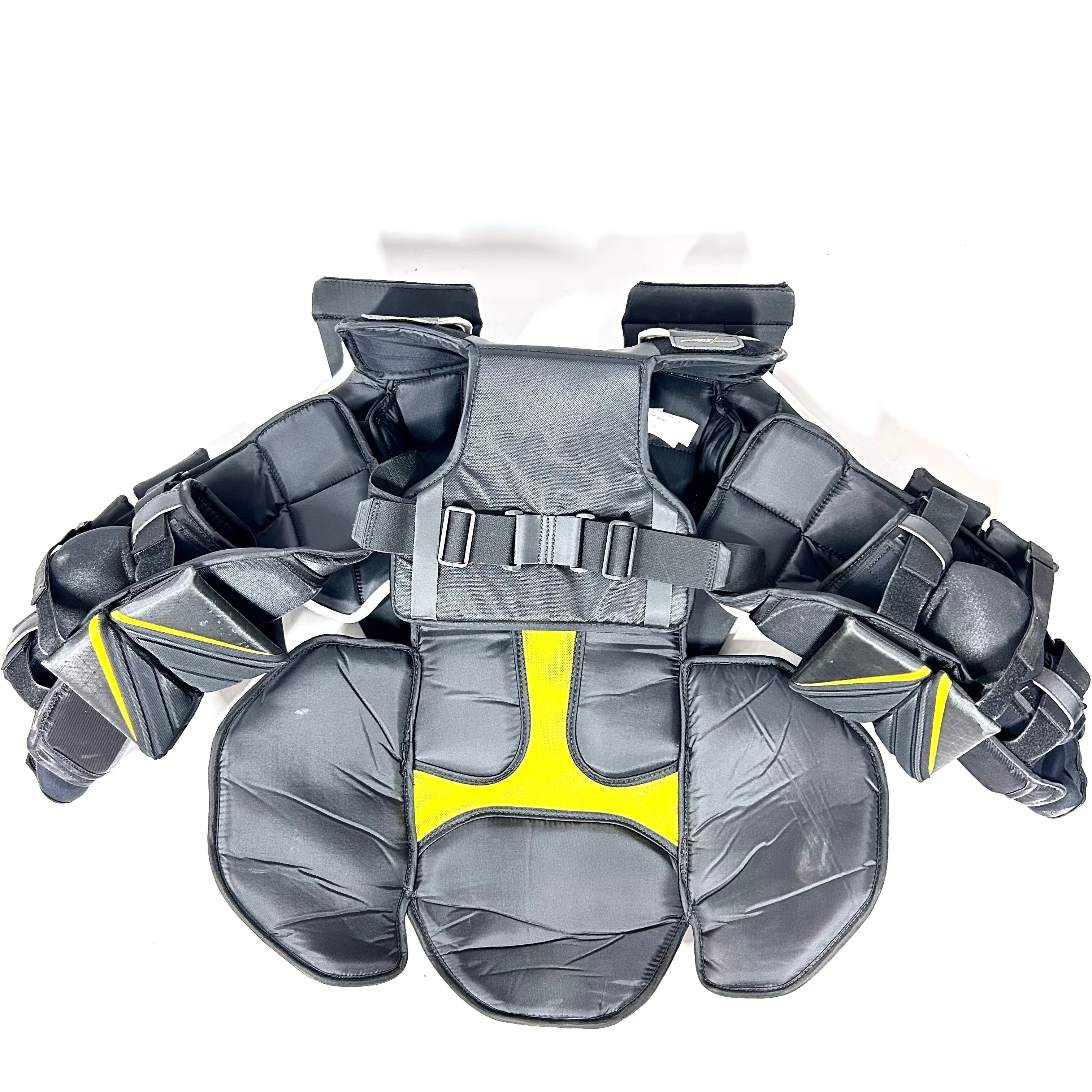 CCM Axis - Nouveau plastron de gardien Pro Stock (noir/jaune)